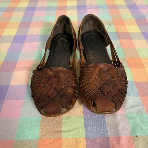 Naturalizer Braided Leather Slip-Ons - Brown, Size 8 - Picture 3 of 8